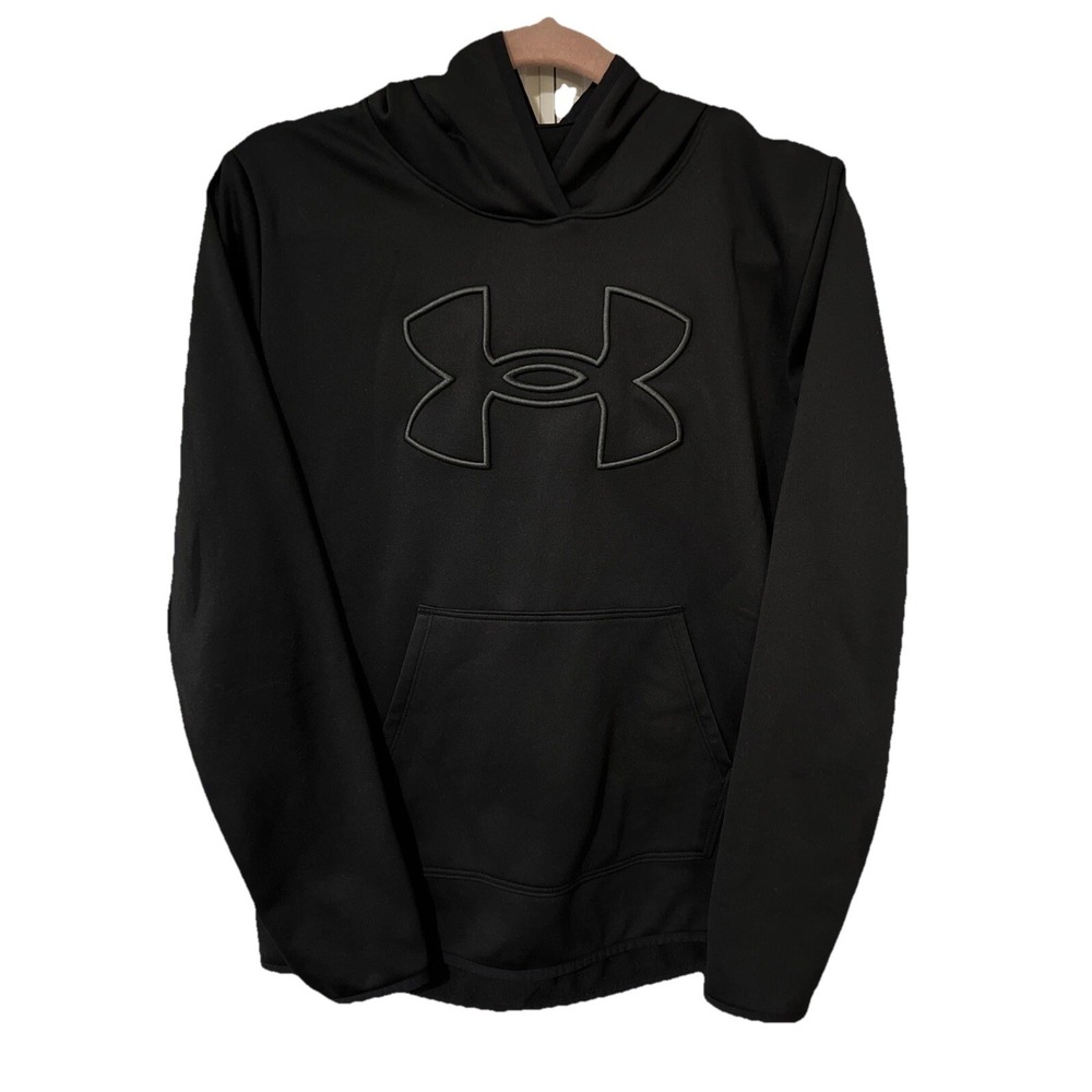 Under Armor Men's Medium Black‎ Hoodie Large Logo